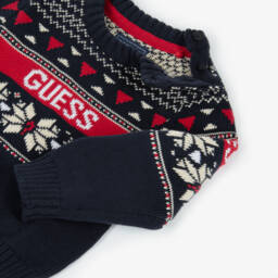 Guess-Boys Navy Cotton Jumper Set | Childrensalon Outlet