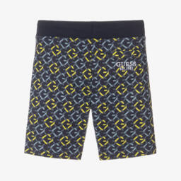 Guess-Boys Navy Jersey Print Shorts | Childrensalon Outlet