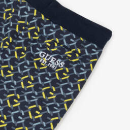 Guess-Boys Navy Jersey Print Shorts | Childrensalon Outlet