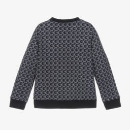 Guess-Boys Navy Logo Cotton Jumper | Childrensalon Outlet