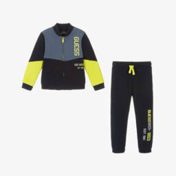 Guess-Boys Navy Zip-Up Tracksuit | Childrensalon Outlet