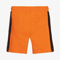 Guess-Boys Orange Cotton Logo Shorts | Childrensalon Outlet
