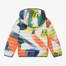 Guess-Boys Orange & Green Puffer Jacket | Childrensalon Outlet