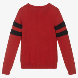 Guess-Boys Red Cotton Sweater | Childrensalon Outlet