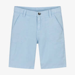 Guess-Boys Sky-Hued Lyocell Summer Shorts | Childrensalon Outlet