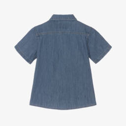 Guess-Boys Soft Blue Denim Shirt | Childrensalon Outlet