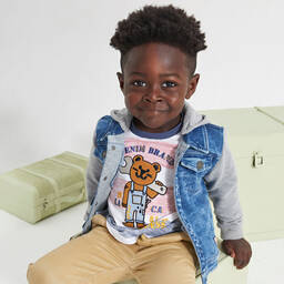 Guess-Boys Striped Bear T-Shirt | Childrensalon Outlet