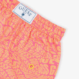 Guess-Boys Vibrant Logo Swim Trunks | Childrensalon Outlet