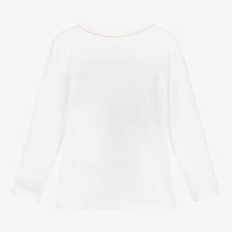 Guess-Boys White Cotton Logo Top | Childrensalon Outlet