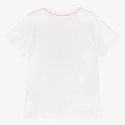 Guess-Boys White Cotton Triangle T-Shirt | Childrensalon Outlet