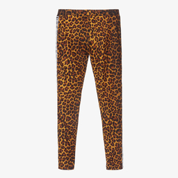 Guess-Brown Leopard Logo Leggings | Childrensalon Outlet