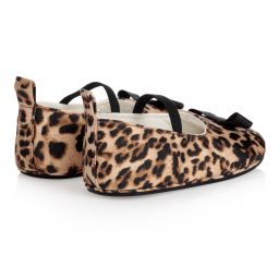 Guess-Brown Leopard Print Baby Shoes | Childrensalon Outlet