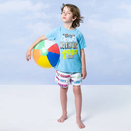 Guess-Colourful Print Swim Shorts | Childrensalon Outlet