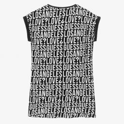 Guess-Girls Black Cotton T-Shirt | Childrensalon Outlet