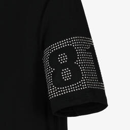 Guess-Girls Black Diamanté T-Shirt | Childrensalon Outlet