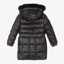 Guess-Girls Black Down Padded Puffer Coat | Childrensalon Outlet