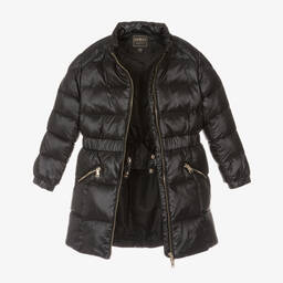 Guess-Girls Black Down Padded Puffer Coat | Childrensalon Outlet