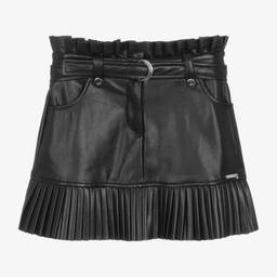 Guess-Girls Black Faux Leather Skirt | Childrensalon Outlet