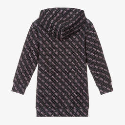 Guess-Girls Black Hooded Jersey Dress | Childrensalon Outlet