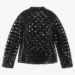 Guess-Girls Black Quilted Jacket | Childrensalon Outlet