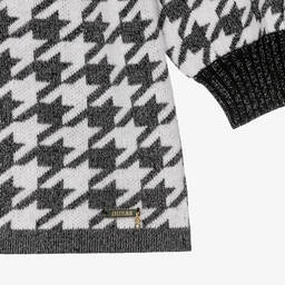 Guess-Girls Black Sparkly Houndstooth Cardigan | Childrensalon Outlet