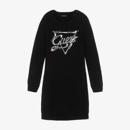 Guess-Girls Black Sweater Dress | Childrensalon Outlet