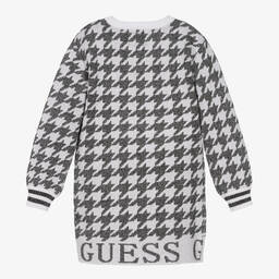 Guess-Girls Black & White Houndstooth Dress | Childrensalon Outlet