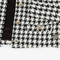 Guess-Girls Black & White Tweed Jacket | Childrensalon Outlet