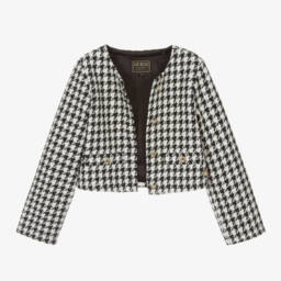 Guess-Girls Black & White Tweed Jacket | Childrensalon Outlet