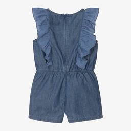 Guess-Girls Blue Chambray Playsuit | Childrensalon Outlet
