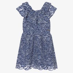 Guess-Girls Blue Floral Lace Dress | Childrensalon Outlet