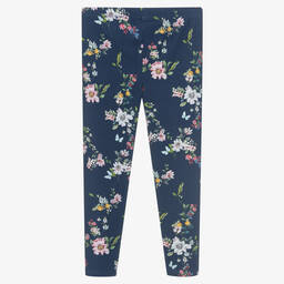 Guess-Girls Blue Floral Leggings | Childrensalon Outlet