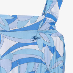 Guess-Girls Blue & White Viscose Dress | Childrensalon Outlet