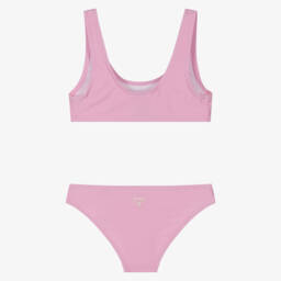 Guess-مايوه بناتي وردي لامع بشعار | Childrensalon Outlet