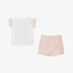 Guess-Набор из розового и белого хлопка для девочек | Childrensalon Outlet