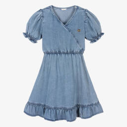 Guess-Girls Chambray Ruffle Sundress | Childrensalon Outlet