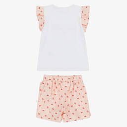 Guess-Girls Cherry Delight Pink Skort Ensemble | Childrensalon Outlet