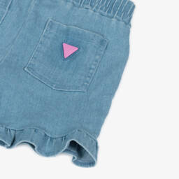 Guess-Girls Chic Denim Ruffle Shorts | Childrensalon Outlet