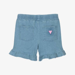 Guess-Girls Chic Denim Ruffle Shorts | Childrensalon Outlet