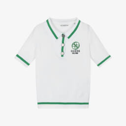 Guess-Классический белый трикотажный топ для девочек | Childrensalon Outlet