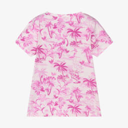 Guess-Girls Cotton Tee with Palm Motif | Childrensalon Outlet
