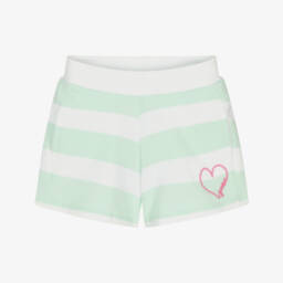 Guess-شورت مخطط أخضر دافئ للبنات | Childrensalon Outlet