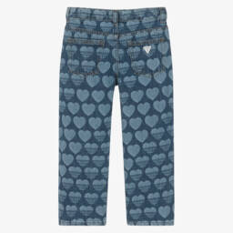 Guess-Girls Denim Charm Heart Jeans | Childrensalon Outlet
