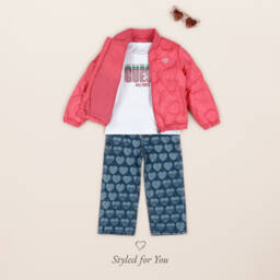 Guess-Girls Denim Charm Heart Jeans | Childrensalon Outlet