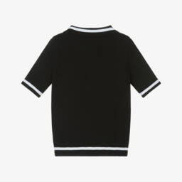 Guess-Элегантный черный вязаный топ рубашка поло для девочек | Childrensalon Outlet