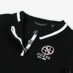 Guess-Элегантный черный вязаный топ рубашка поло для девочек | Childrensalon Outlet