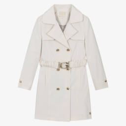 Guess-Girls' Elegant Ivory Overcoat | Childrensalon Outlet