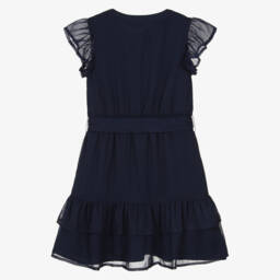 Guess-Girls Elegant Navy Chiffon Gown | Childrensalon Outlet