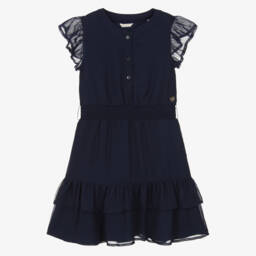 Guess-Girls Elegant Navy Chiffon Gown | Childrensalon Outlet