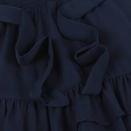 Guess-Girls Elegant Navy Chiffon Gown | Childrensalon Outlet